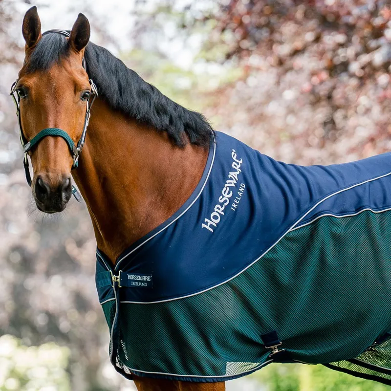 Horseware Signature Sport Cooler - Navy/Hunter Green/Silver-4