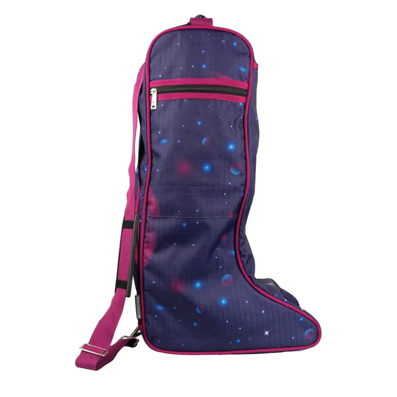 Hy Equestrian Out Of This World Boot Bag - Navy/Magenta
