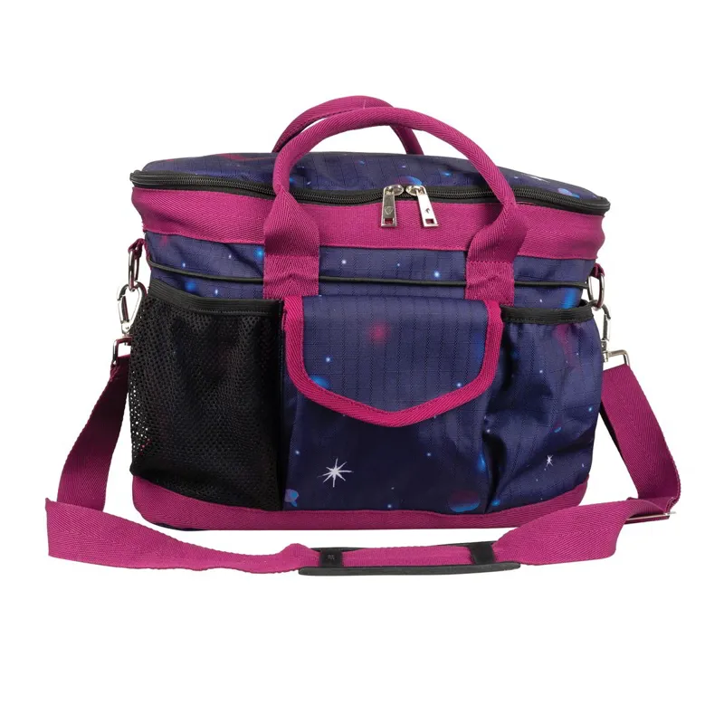Hy Equestrian Out Of This World Grooming Bag - Navy/Magenta