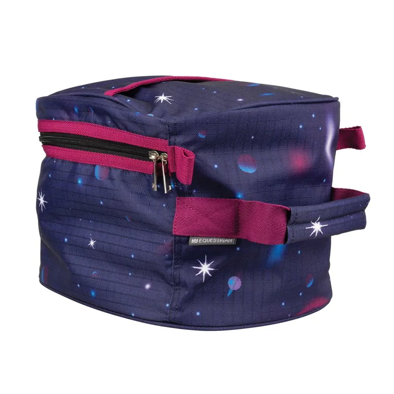 Hy Equestrian Out Of This World Riding Helmet Bag - Navy/Magenta-1