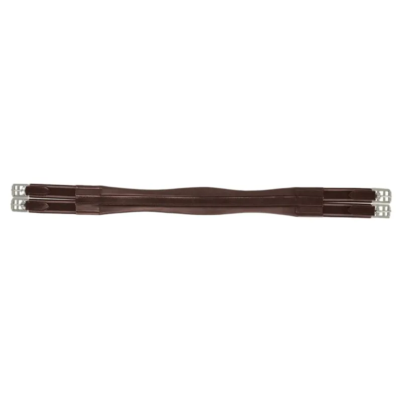 Hy Equestrian Atherstone Leather Padded Girth - Brown-2