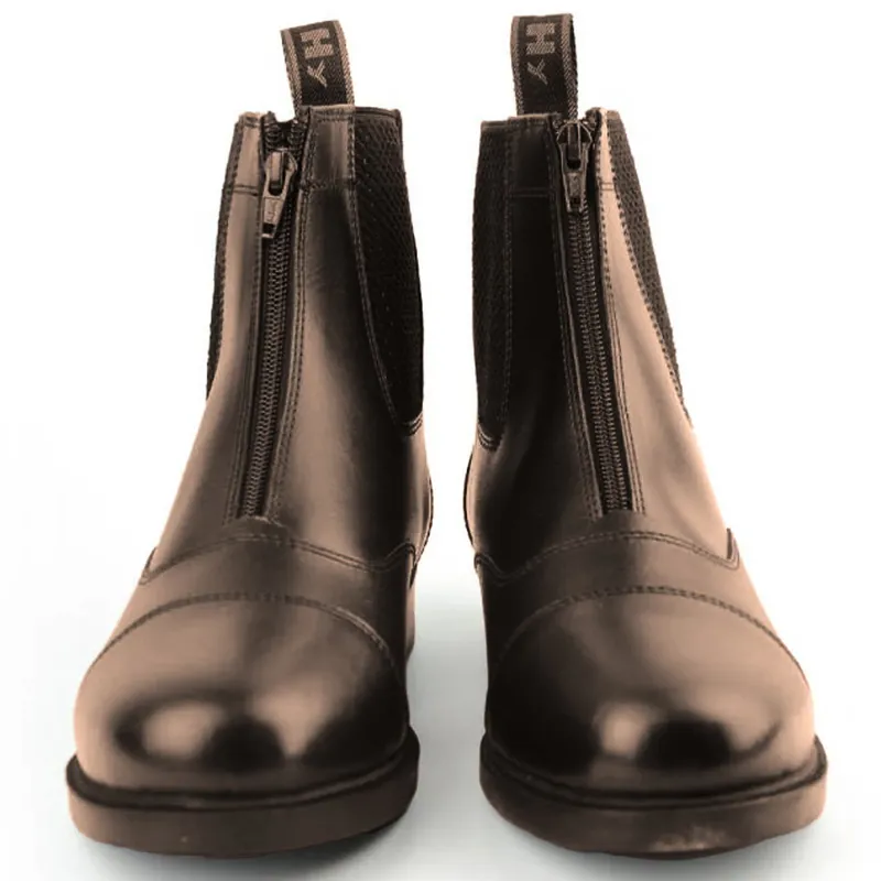 Hy Equestrian Canterbury Zip Junior Paddock Boots - Brown-2