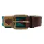 Hy Equestrian Polo Belt - Brown/Teal/Mocha/Beige