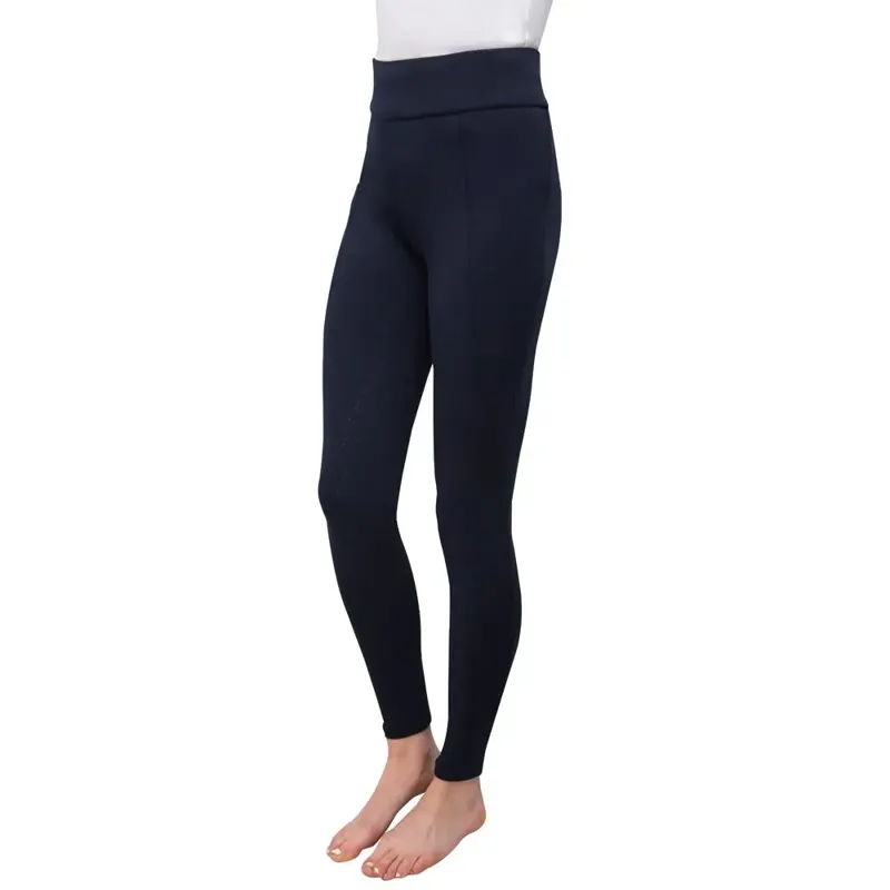 Hy Equestrian Melton Full Grip Women's Riding Tights - Navy