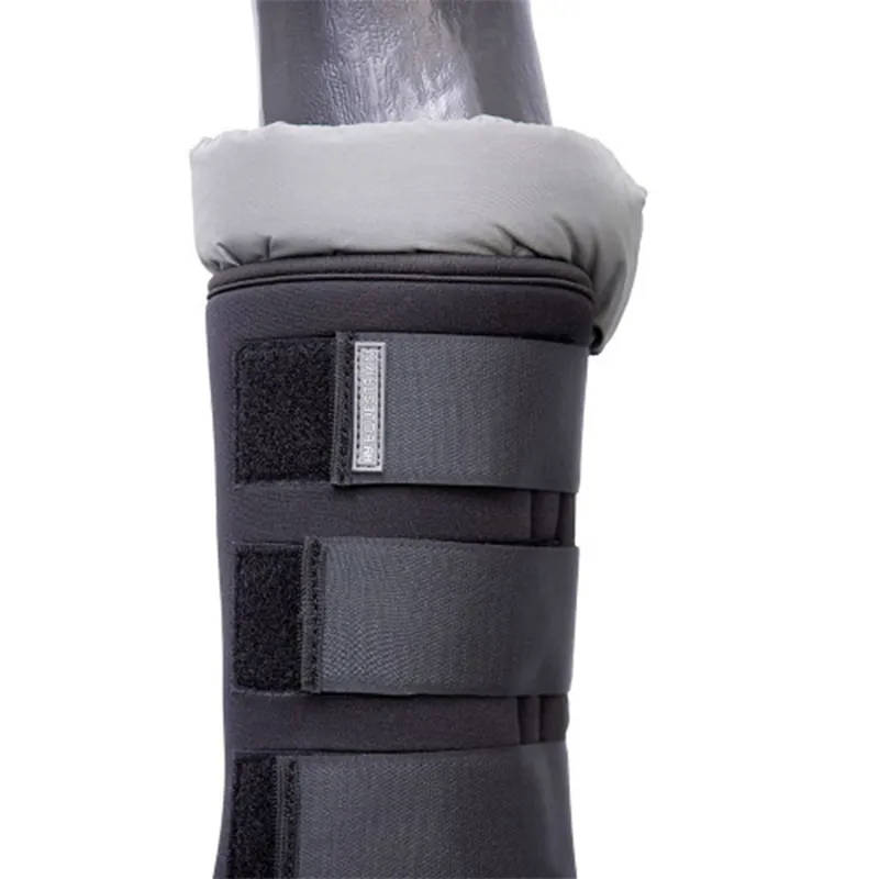 Hy Equestrian Stable Protection Boots - Black/Grey-2