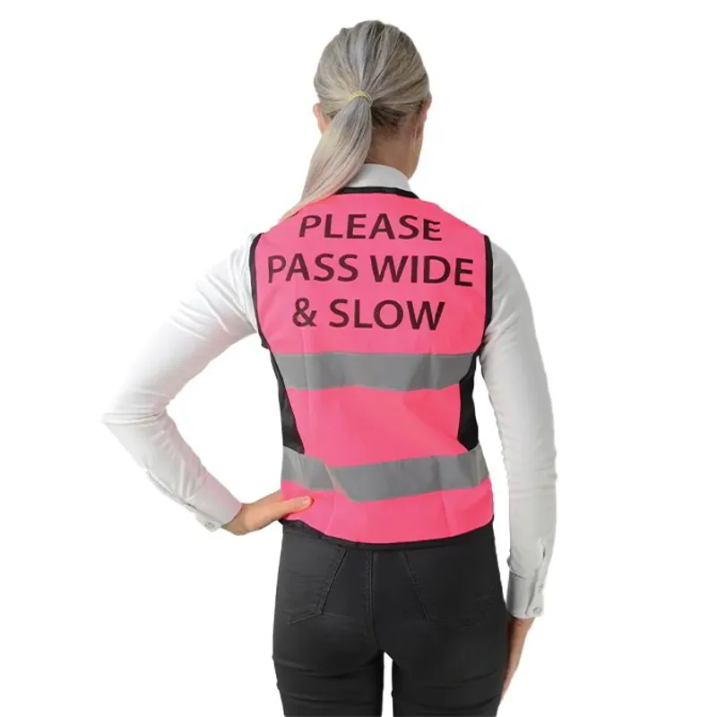 HyVIZ Fluorescent Vest Please Pass Wide and Slow - Pink-1