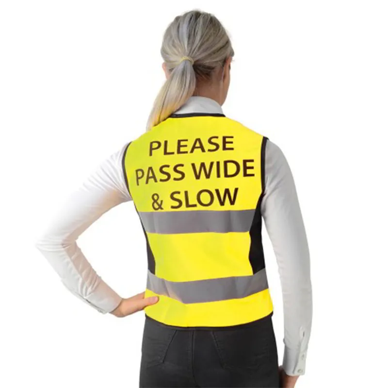 HyVIZ High Visibility Vest Please Pass Wide and Slow - Yellow-1