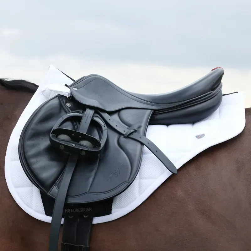 Hy Equestrian Pro Reaction 3D Mesh Saddle Pad - White-1