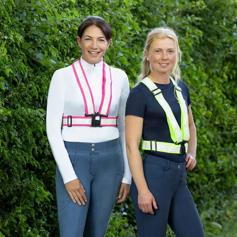 Hy Equestrian High Visibility Adjustable Harness - Yellow-2