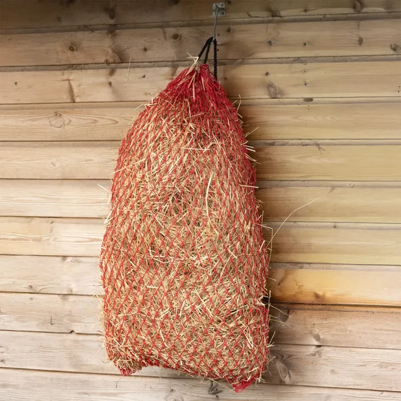 HY Equestrian Slow Flow Lock-Knot Hay Net - Red-1