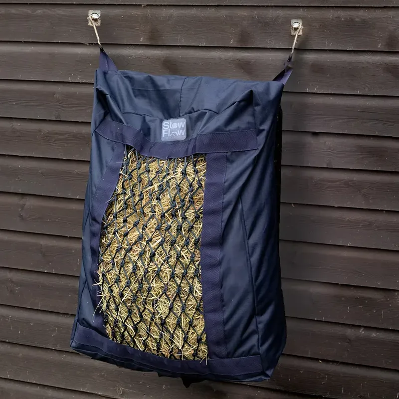 Hy Equestrian Slow Flow Pillow Hay Net - Navy