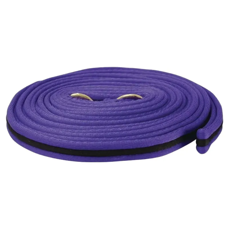 Hy Equestrian Soft Webbing Lunge Line - Purple/Black