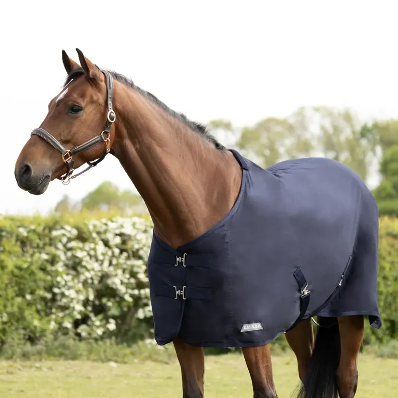 StormX Empra Standard Neck Pima Cotton Stable Sheet - Navy-1