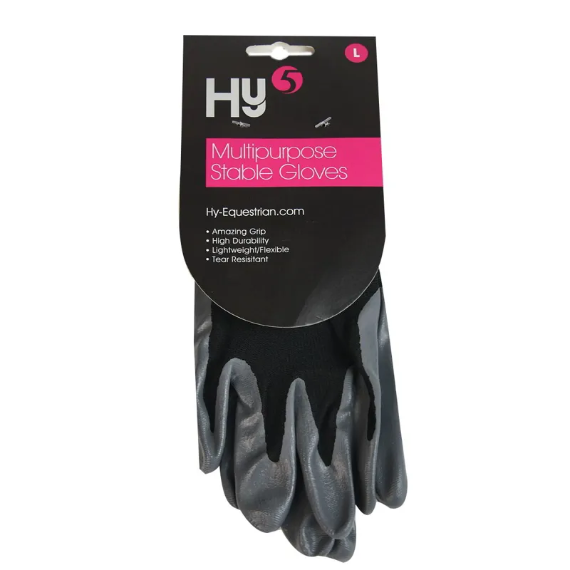 Hy Equestrian Multipurpose Stable Gloves - Black