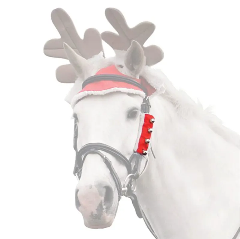 Hy Christmas Santa Horse Santa Bridle Set - Red/White