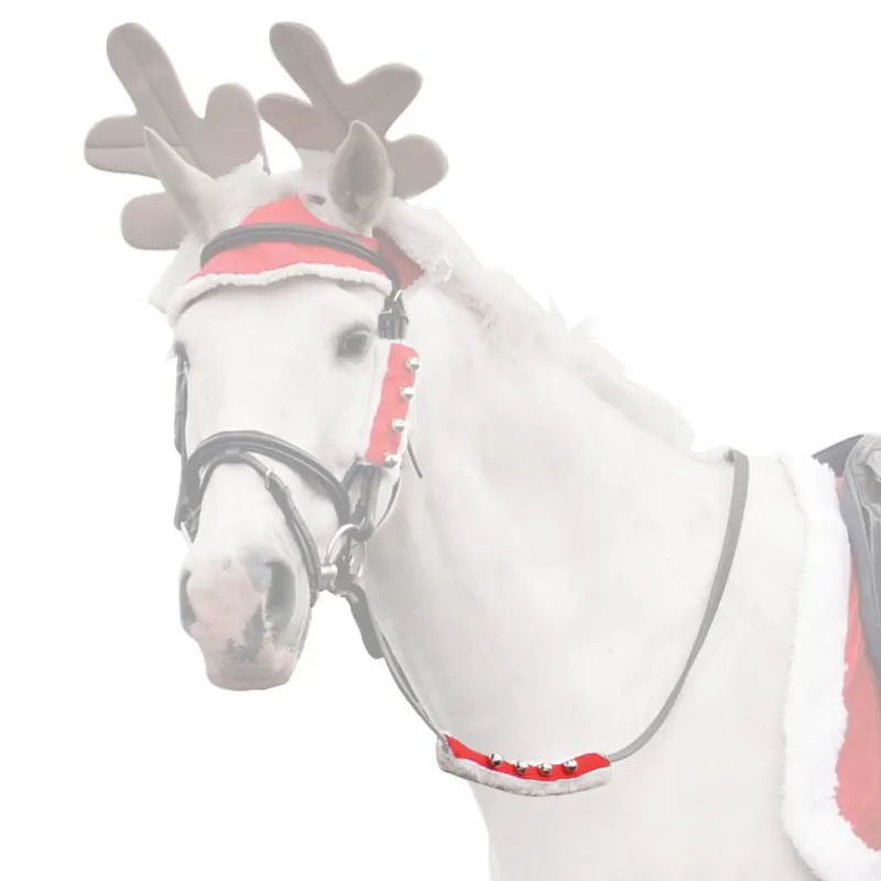 Hy Christmas Santa Horse Santa Rein Sleeves - Red/White