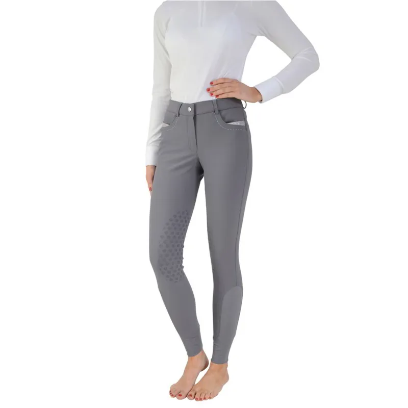 HyPERFORMANCE Belgravia Knee Grip Womens Breeches - Gray - 30in