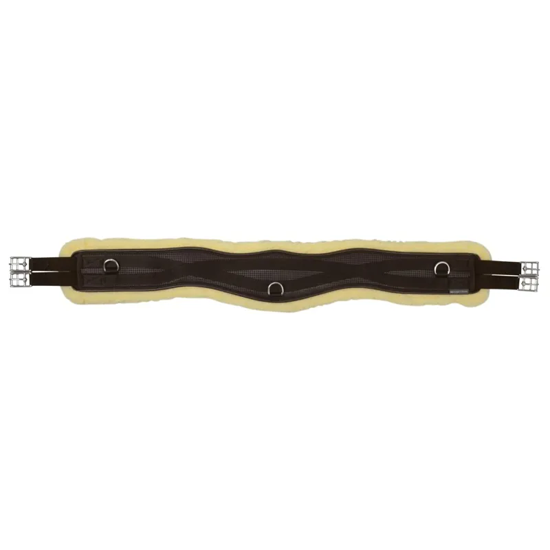 Hy Equestrian Fleece Lined GP/Jumping Contoured Girth - Brown