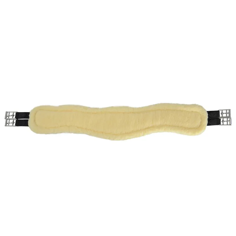 Hy Equestrian Fleece Lined GP/Jumping Contoured Girth - Brown-1