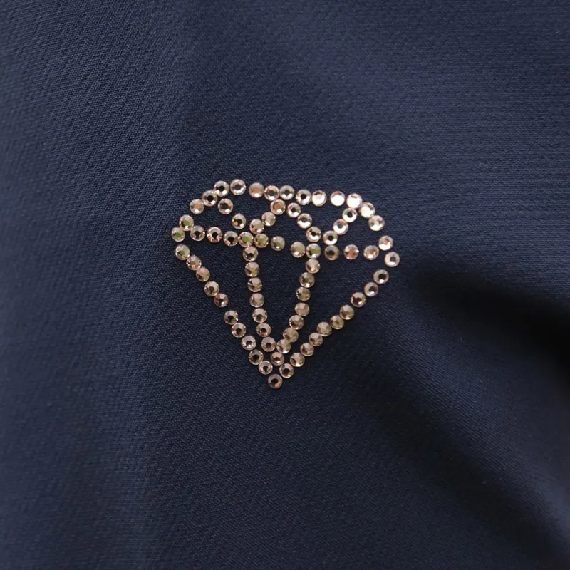 Hy Equestrian Cadiz Mizs Junior Show Jacket - Navy/Rose Gold-3