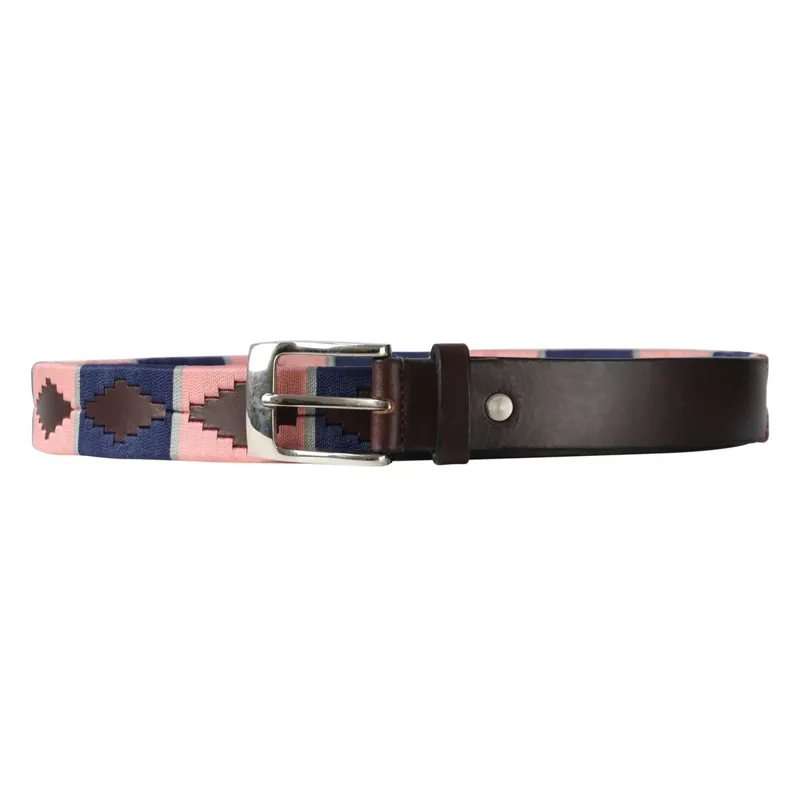 Hy Equestrian Synergy Polo Belt - Brown/Navy/Rose-1