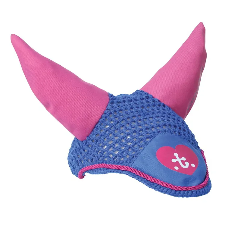 Hy Equestrian Thelwell Fly Veil - Thelwell Race/Cobalt Blue/Magenta