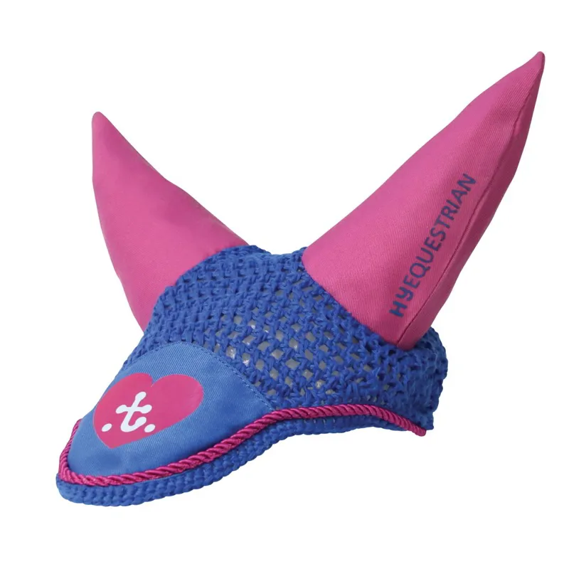 Hy Equestrian Thelwell Fly Veil - Thelwell Race/Cobalt Blue/Magenta-1