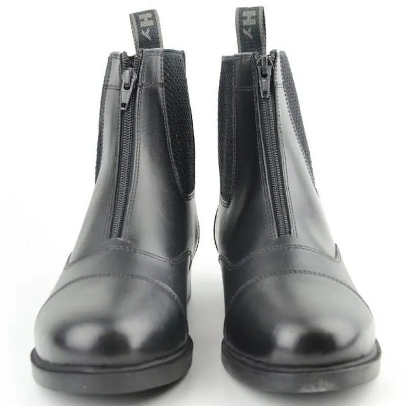 Hy Equestrian Canterbury Zip Junior Paddock Boots - Black-1