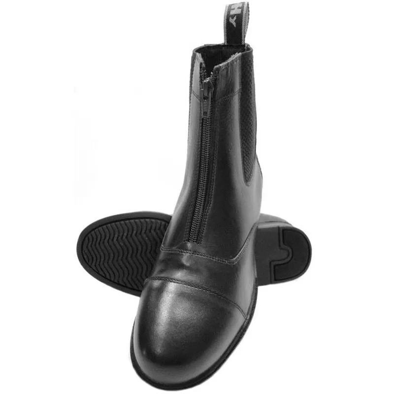 Hy Equestrian Canterbury Zip Junior Paddock Boots - Black