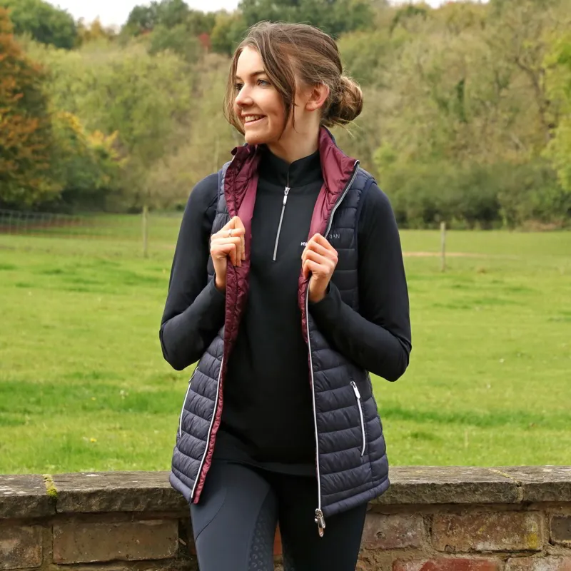 Hy Equestrian Synergy Padded Womens Vest - Navy/Fig-2