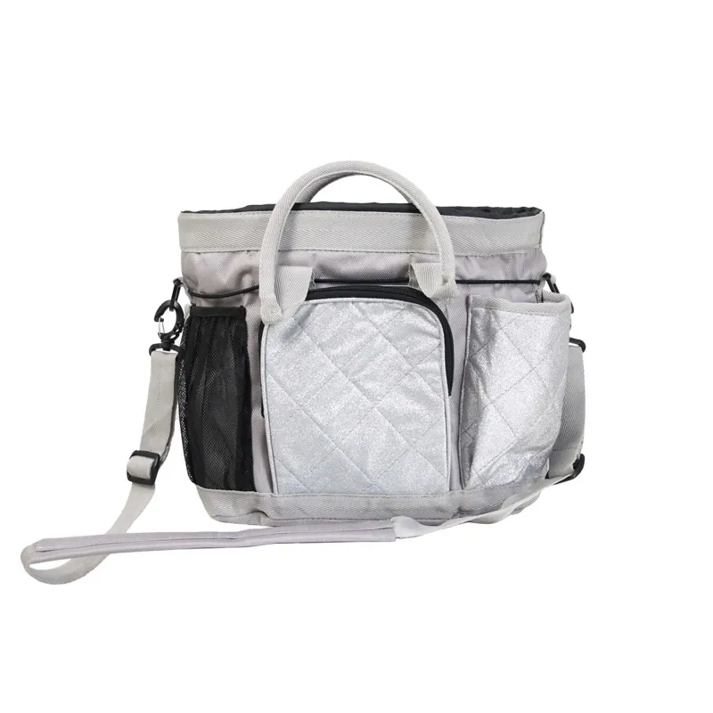 Hy Equestrian Glitzy Grooming Bag - Silver-1