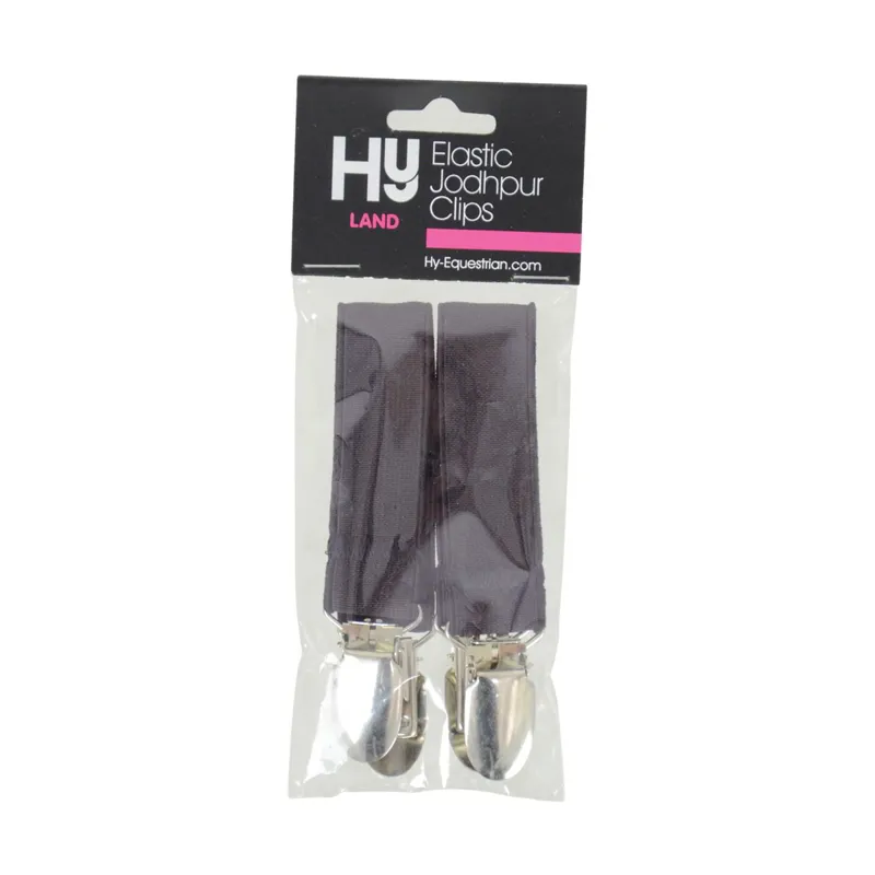 Hy Equestrian Elastic Jodhpur Clips - Brown-1