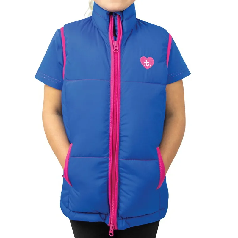 Hy Equestrian Junior Thelwell Collection Padded Race Vest - Blue