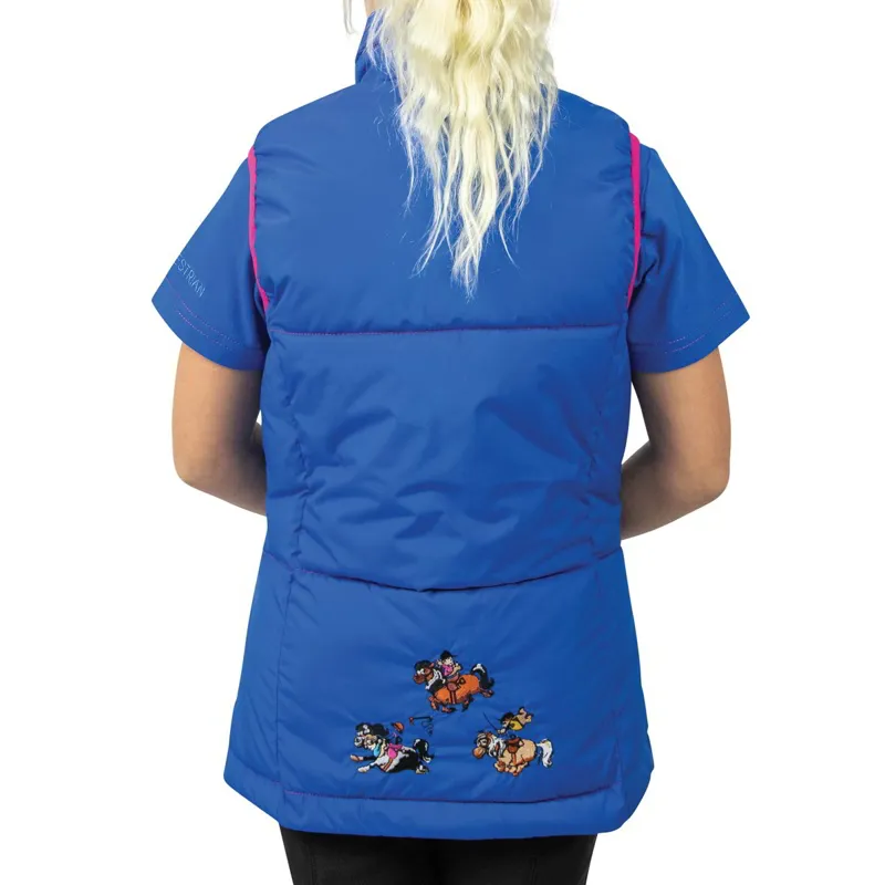 Hy Equestrian Junior Thelwell Collection Padded Race Vest - Blue-1