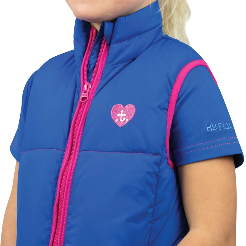 Hy Equestrian Junior Thelwell Collection Padded Race Vest - Blue-2