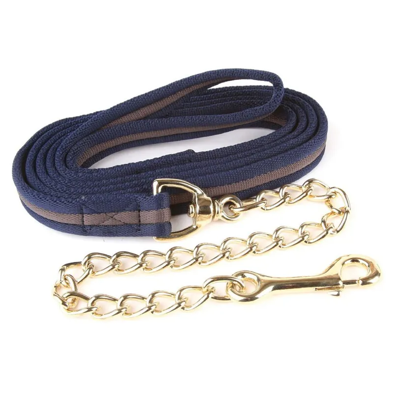 Hy Soft Webbing Lead Shank With Chain - Navy/Grey