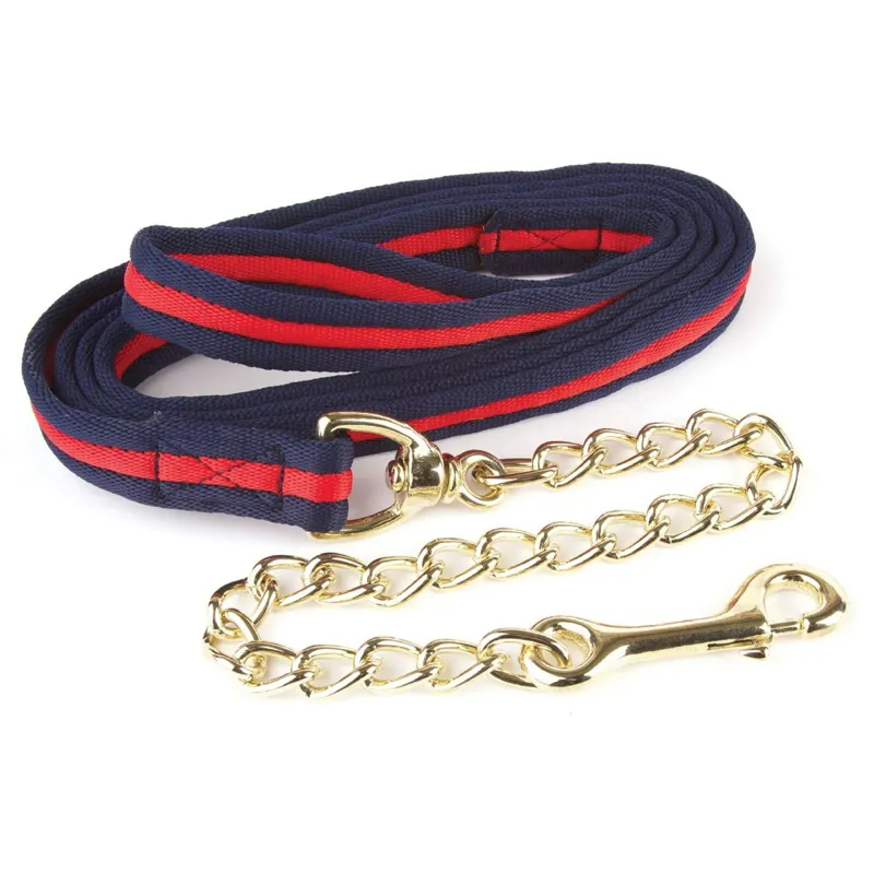 Hy Soft Webbing Lead Shank With Chain - Navy/Red