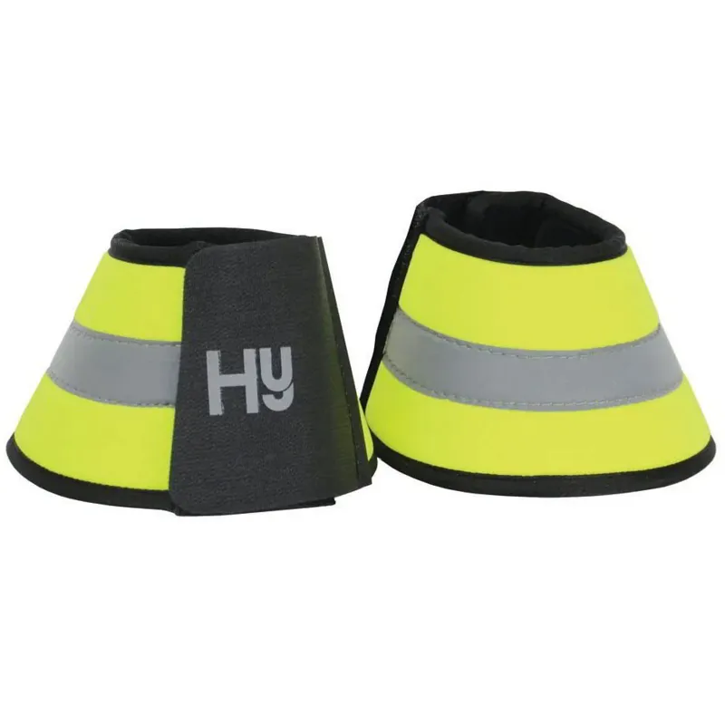 Hy Equestrian Reflector Bell Boots - Yellow