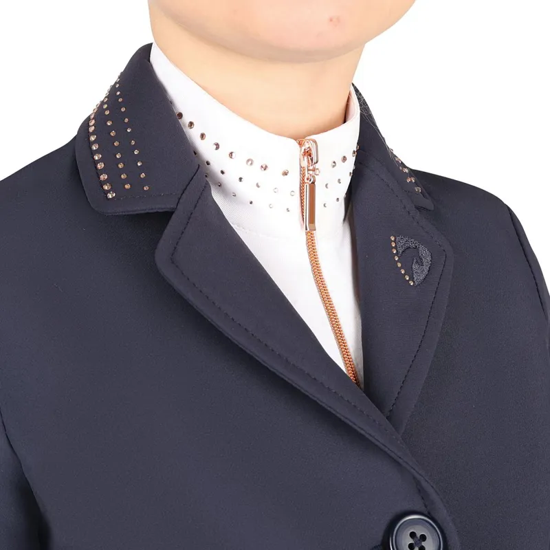 Hy Equestrian Roka Royal Junior Girls Show Coat - Navy-8