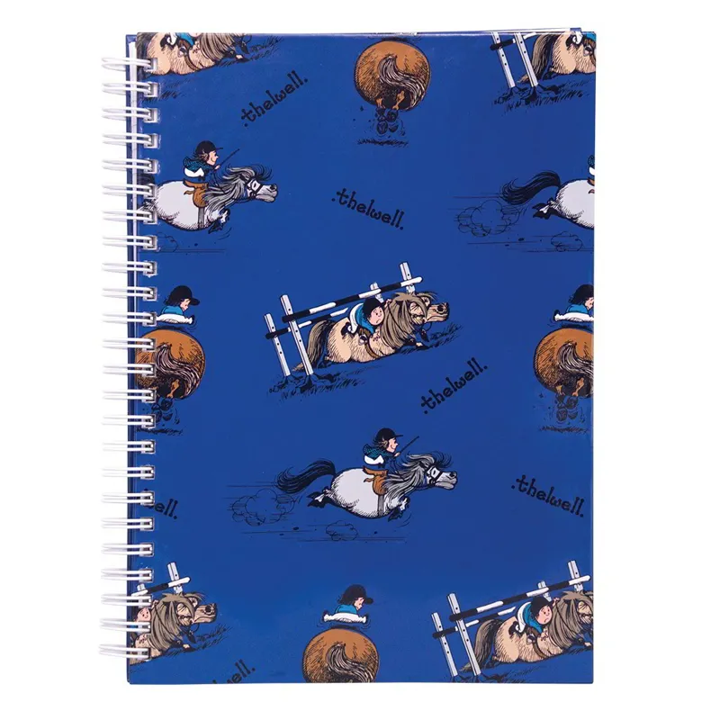 Hy Equestrian Thelwell A5 Lined Notebook - Thelwell Jumps/Blue