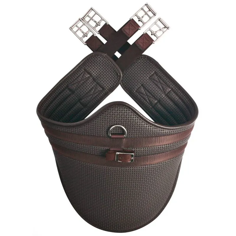 Hy Equestrian Waffle Stud Girth - Brown-1
