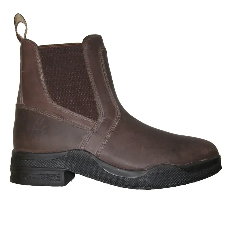 Hy Equestrian Wax Leather Adults Paddock Boots - Brown-3