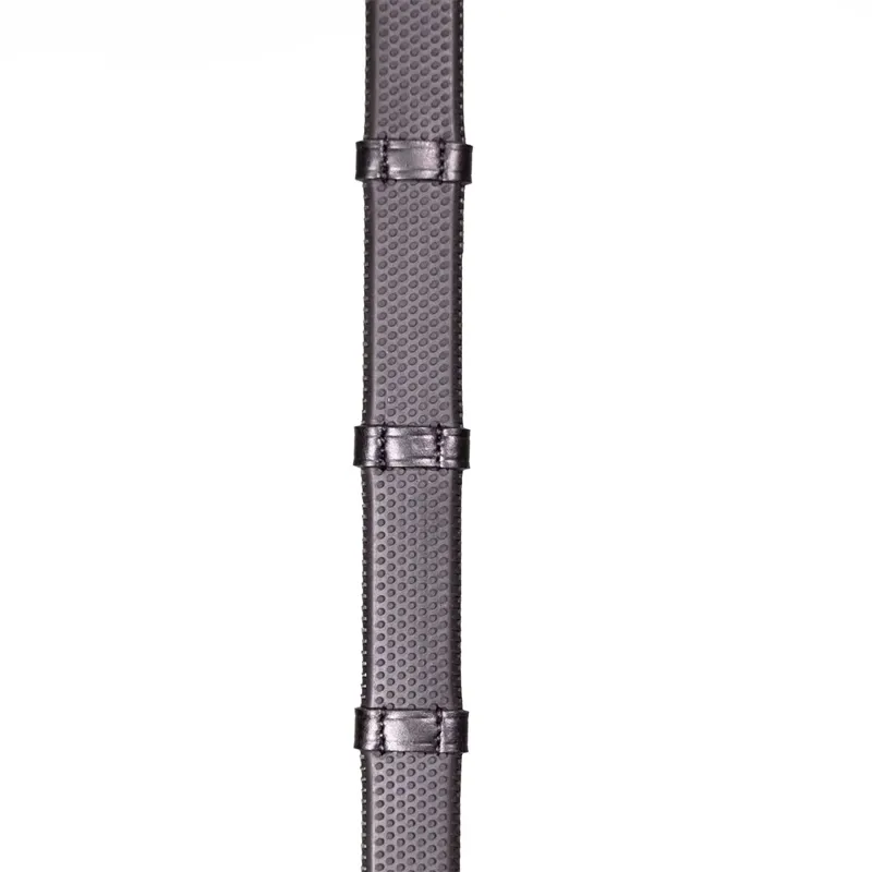 Henry James Small Pimple Hybrid Reins with Stoppers - Black