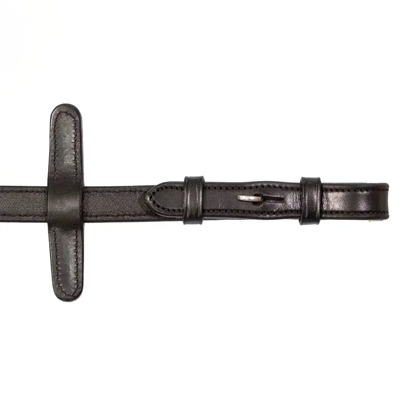 Henry James Small Pimple Hybrid Reins with Stoppers - Black-2