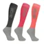 HyCONIC 3 Pack Tall Junior Riding Socks - Pink