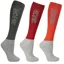 HyCONIC 3 Pack Tall Adult Riding Socks - Red