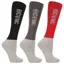 HyCONIC 3 Pack Tall Adult Riding Socks - Red/Black