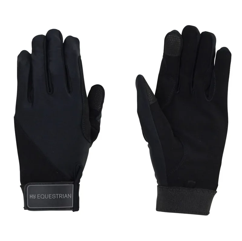Hy Equestrian Absolute Fit Adult Riding Gloves - Black
