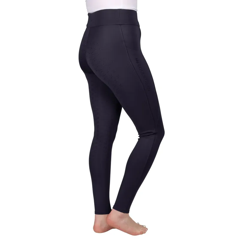 Hy Equestrian Melton Flex Full Grip Women's Riding Tights - Dark Navy