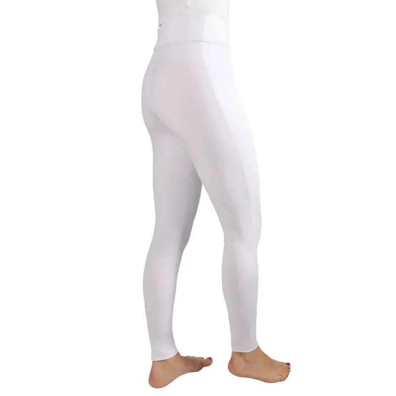 Hy Equestrian Melton Full Grip Junior Riding Tights - White-1
